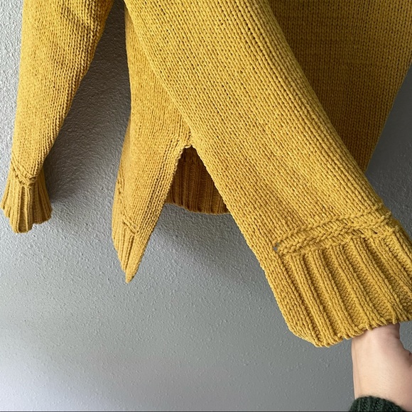 Aerie Mustard Yellow Chunky Knit Turtleneck - Picture 6 of 6